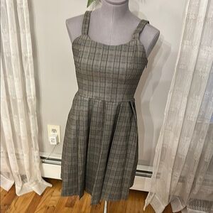 Gray Plaid junior size L Dress